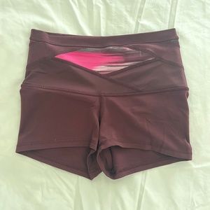Lululemon Spandex Short, Maroon, Size 4